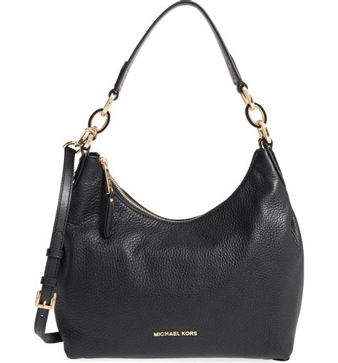 michael kors isabella black|Michael Kors Isabella Medium Convertible Leather Shoulder Bag .